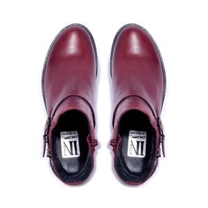 Carl Scarpa Sumaya Bordo Leather Ankle Boots